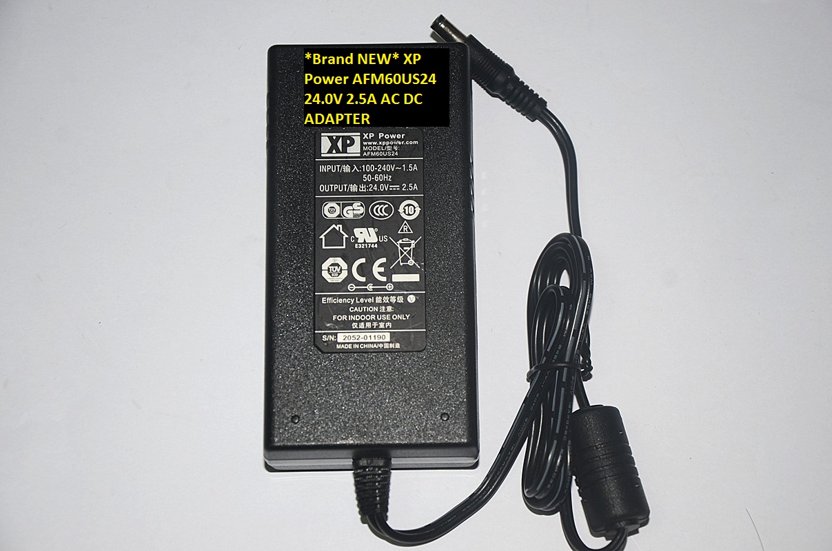 *Brand NEW* AC100-240V AFM60US24 XP Power 24.0V 2.5A AC DC ADAPTER - Click Image to Close